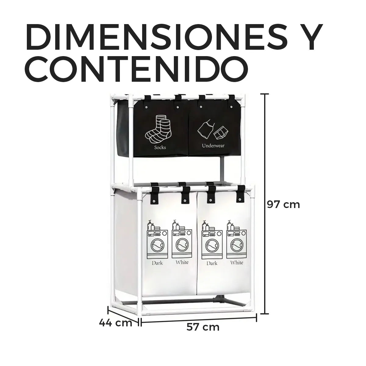 Cesta De Ropa sucia 2 NIVELES