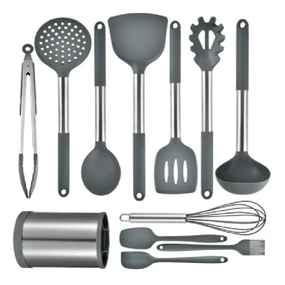 Utensilios de cocina metálicos 12 piezas