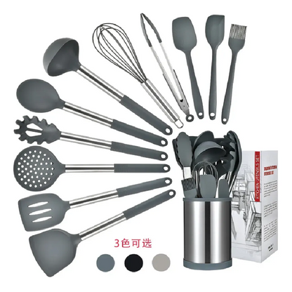 Utensilios de cocina metálicos 12 piezas