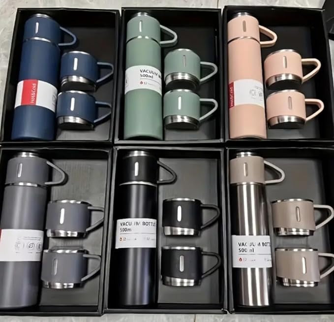 Termo Bebidas Calientes Frías + 3 tazas
